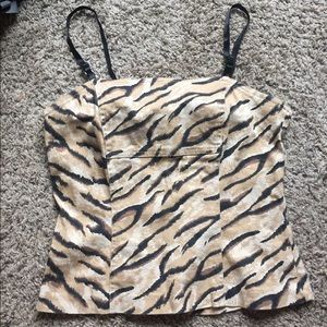 Animal print corset